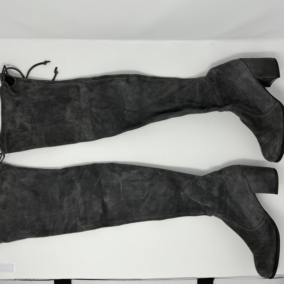 Stuart Weitzman Grey Tieland Over the Knee Boots - Picture 3 of 14